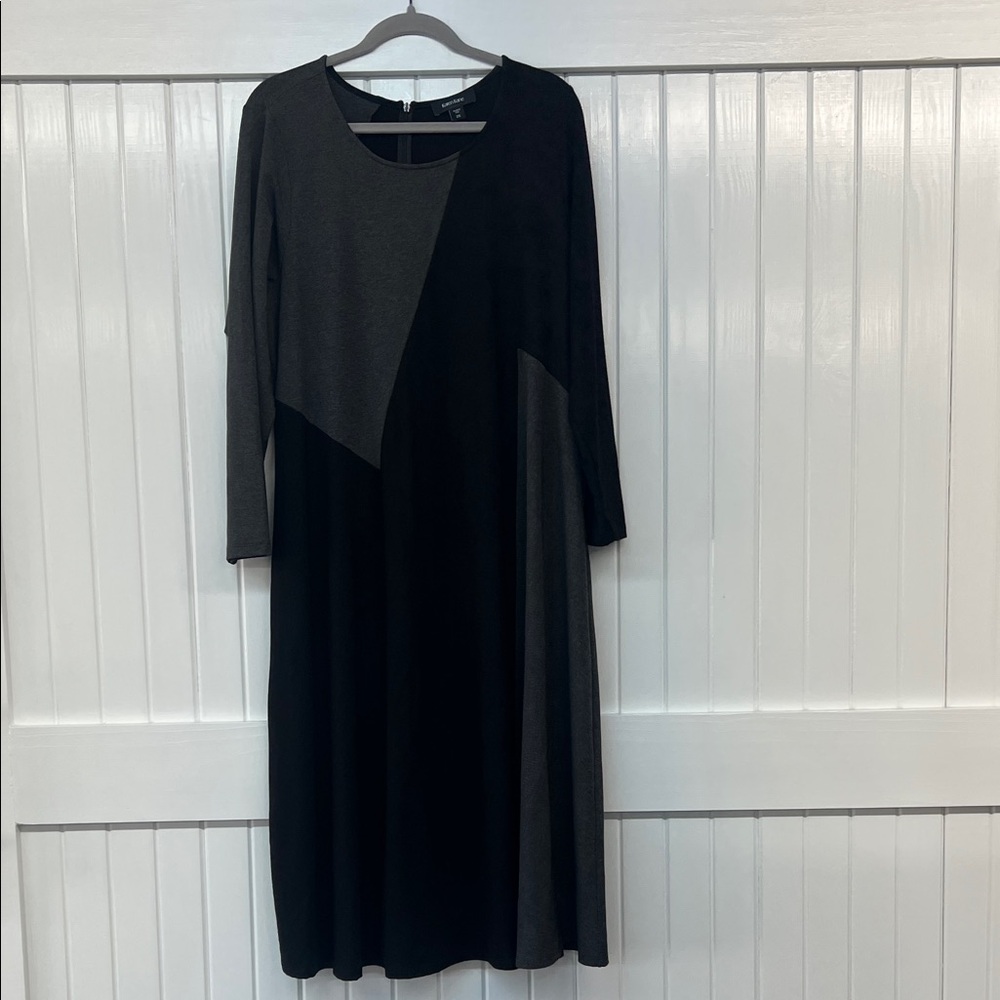Karen Kane Black and Gray Long Sleeve Dress Size 2X